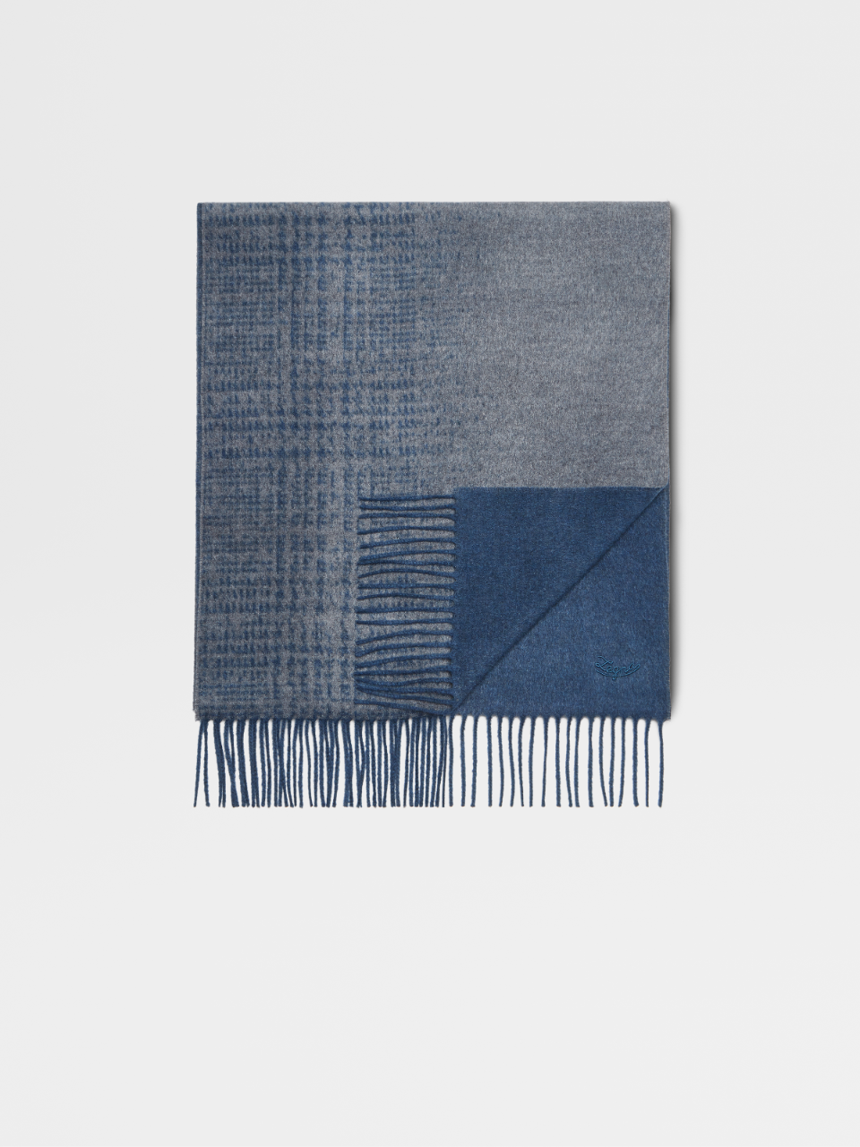Light Blue Zegna Silk Scarf